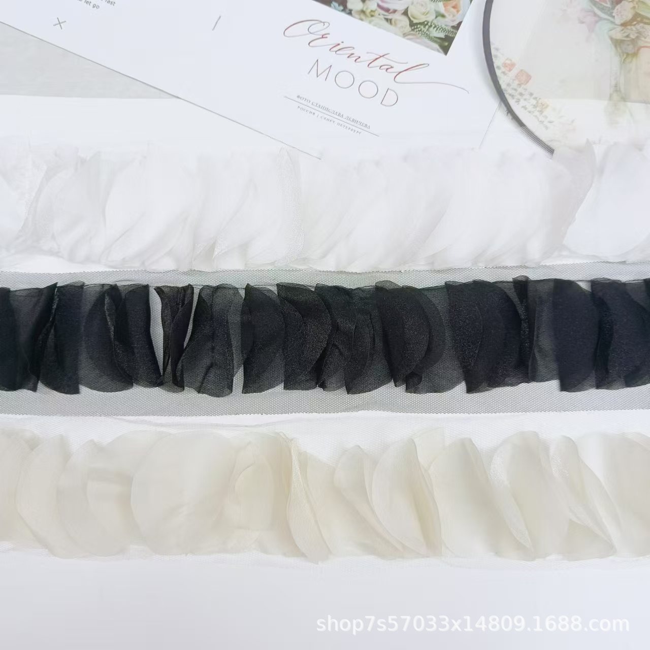 Sewing Hemming - 1 Yard 7.5cm Genişliğinde İpek Dantel