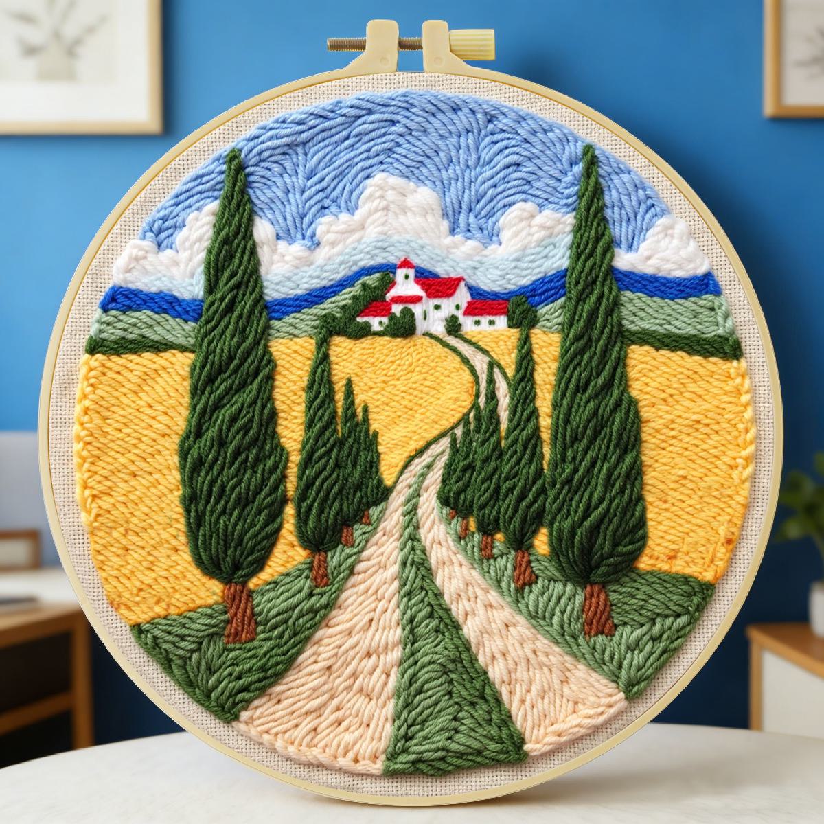 Sewing Textile Art - 20X20CM/7.87 inç Alan Boyutlu Punch İğne