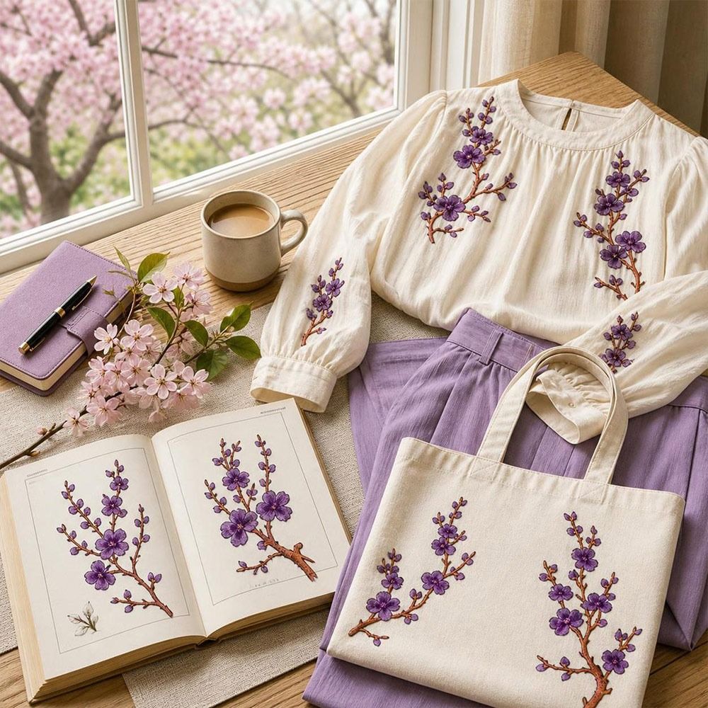Sewing And Textile - Kendin Yap Kiraz Çiçeği Ütüyle Yapışan