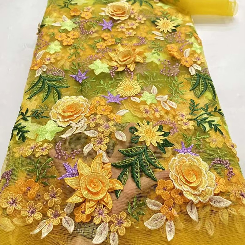 90x130cm 3D Çiçek İşlemeli Tül - Sewing And Textile incelemesi ve fiyatı