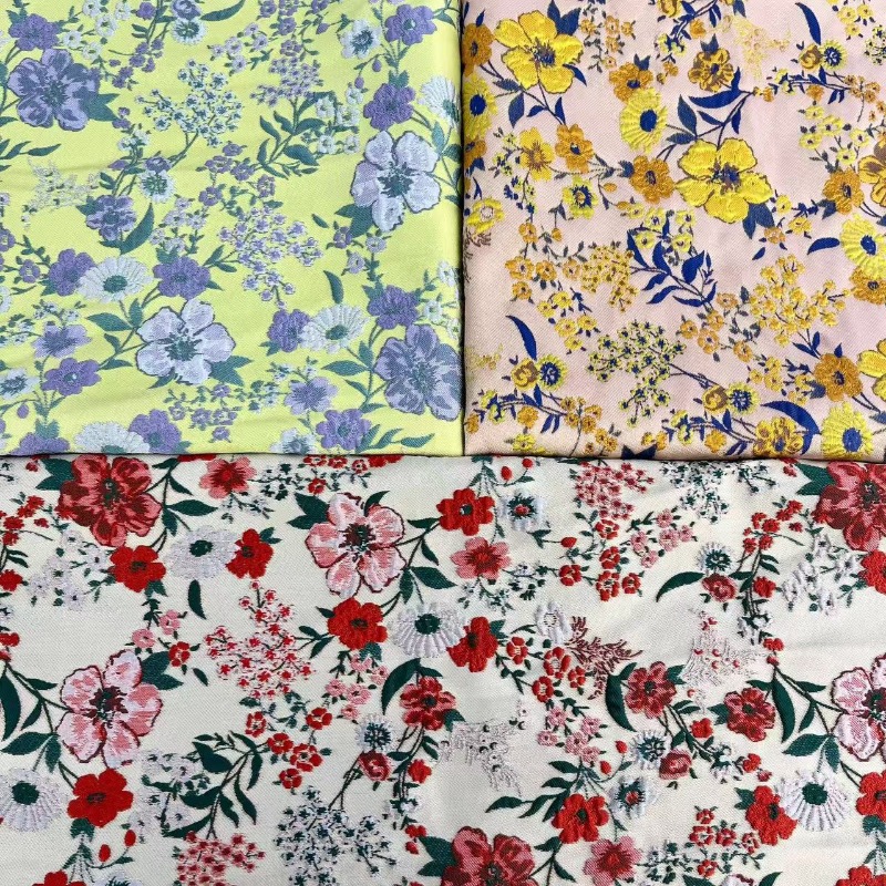 Kırmızı Küçük Çiçekli Jakarlı  - Vintage Sewing Textile incelemesi ve fiyatı